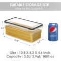 BPA Free Modern Plastic Airtight Pasta Storage Containers Clip-On Lids Large Capacity Portable for Kitchen Refrigerator Use