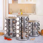 Revolutionary Square Spice Rack Set Organizer Kitchen Seasoning Holder Storage