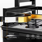 Double-Layer Dish Rack Kitchen Countertop Storage Rack Multifunctional Carbon Steel Dish Drying Rack