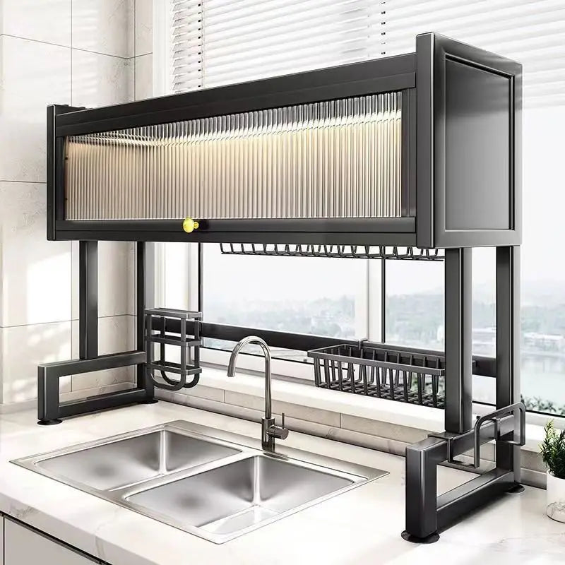Kitchen Storage Rack Sinkescurridor De Platos Iron Storage Holders & Racks Countertop Pool Cupboard Multi-functional Metal