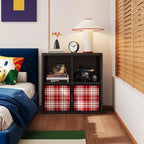 Modern Metal Steel Nightstand, Bedroom Bedside Table with Storage Drawer and Open Shelf