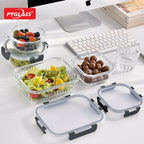 For Kitchen Accessories High Borosilicate Glass Food Storage Containers With Remove Lid, Safe Lunch Box Set of 12