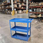 3-Layer Mechanical Workshop Tools Cart Trolley Wheel-Attached Toolbox Garage Workbench Racks for Vehicle Accessory Storage