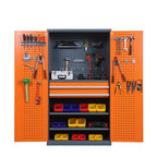 Factory Price OEM Workshop Garage Two Door Multi-Functional 3-Drawer Steel Tool Cabinet with 300kg Capacity