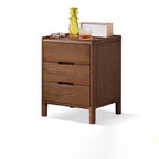 Custom Solid Oak Three-Drawer Bedside Cabinet Modern Minimalist Nordic Nightstand for Bedroom Storage