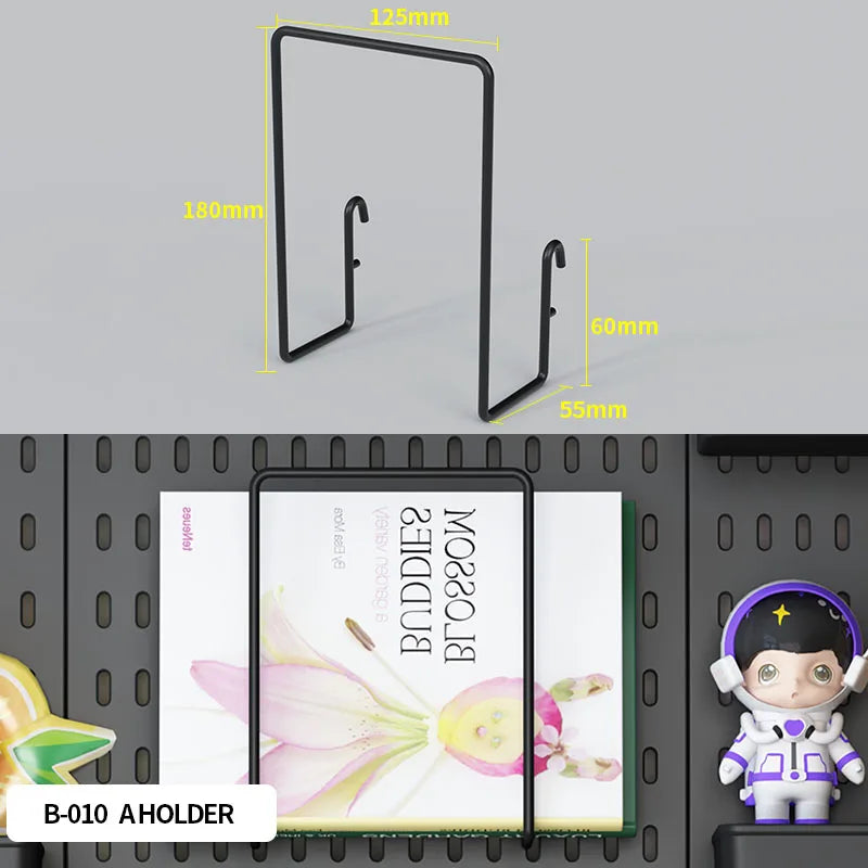 Single-Tier PP Material Plastic Desktop Organizer Space-Saving Foldable Storage Holder No-Hole Punching Feature Cabinets Shelves