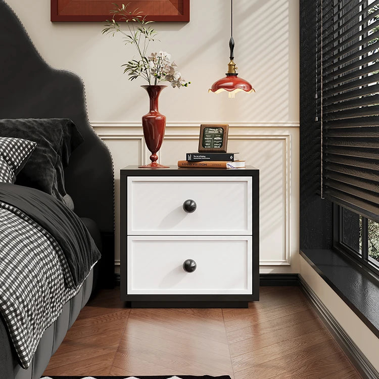 Bedroom Steel Nightstand with Anti-Rust Coating for Long Use