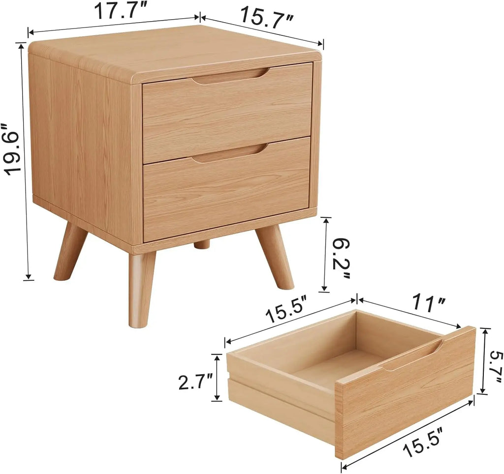 Storage Rack Walnut Brown Bedside Table with Storage Cabinet Modern Simple Design for Small Storage Rack