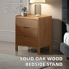 Low Price Solid Oak Wood Bedside Cabinet Modern Luxury Design with 2 Drawers for Apartment Bedroom and Living Room