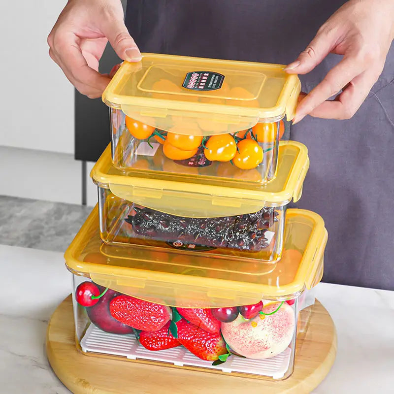 Factory Wholesale Plastic Airtight Food Storage Containers Kitchen Accessories Food Preservation Jars Fresh Keeping sealed Box