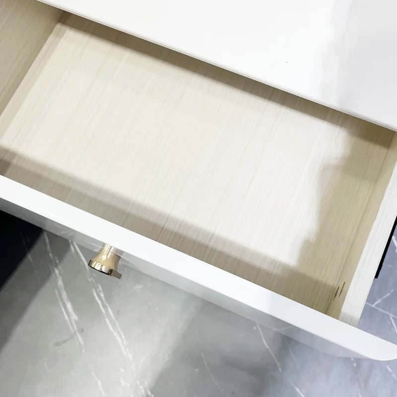 Light Luxury Nightstand with Lock Simple Modern Classic Design Drawer Storage Complete 2 Drawer Bedroom Bedside Cabinet