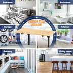 Heavy Duty Wall-Mounted Folding Workbench Modern Foldable Work Table Desk for Kitchen Garage Office Supports 550 lb for Tools