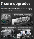 New Multi-Port Metal Monitor Riser Stand with USB3.0 & USB-C-Desktop Organizer for Tidy Workspace & Easy Connect