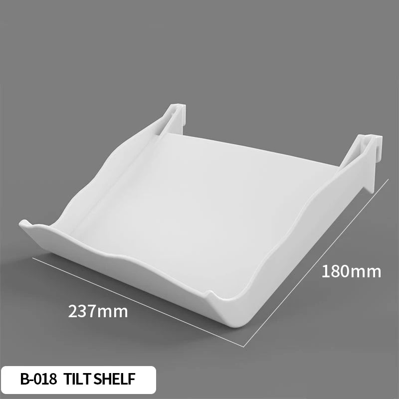 Single-Tier PP Material Plastic Desktop Organizer Space-Saving Foldable Storage Holder No-Hole Punching Feature Cabinets Shelves