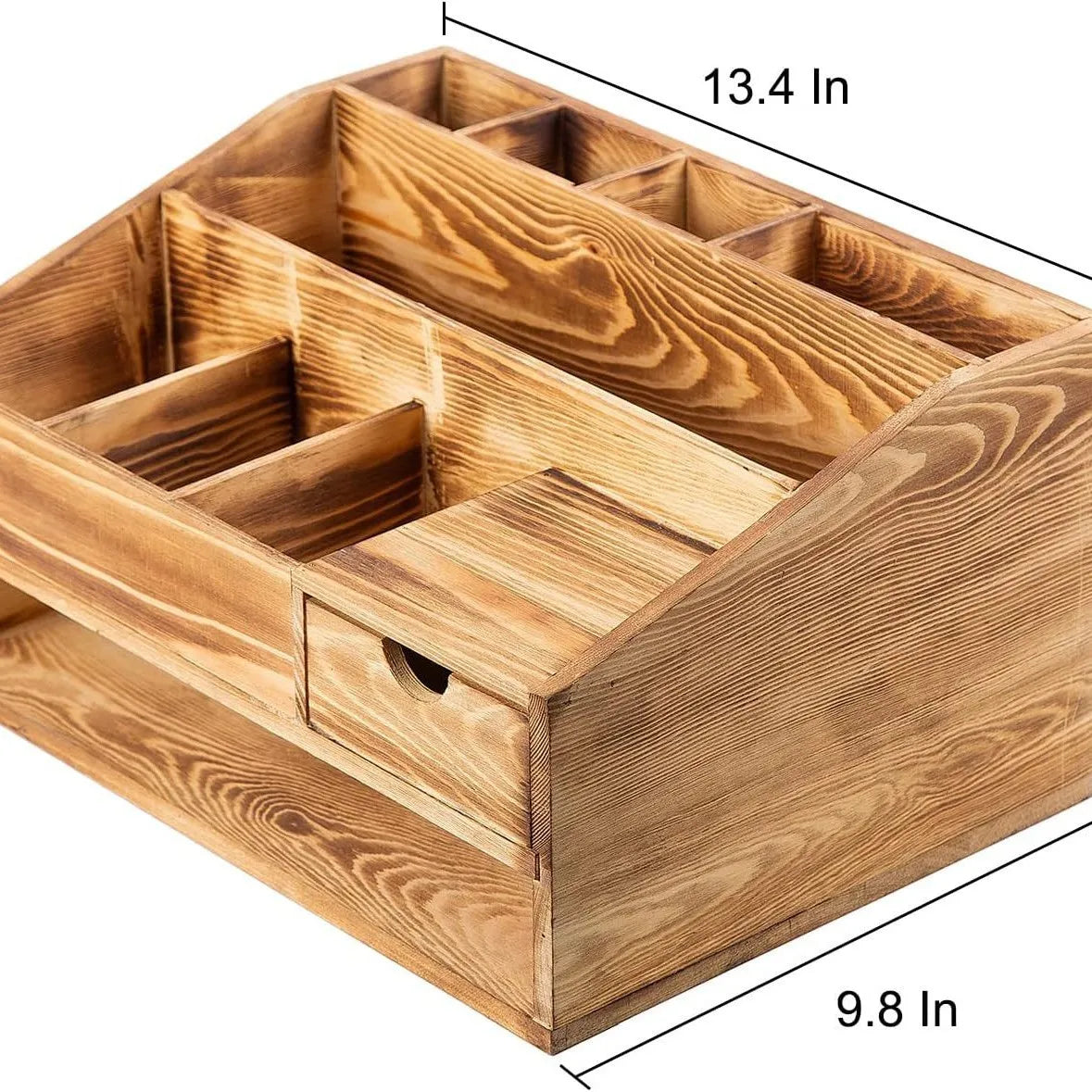 Wooden Rectangular Stackable Desktop Drawer Storage Box with File Organizer Pen Holder Office Decoration Set for Office Bedroom