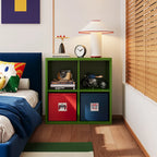 Modern Metal Steel Nightstand, Bedroom Bedside Table with Storage Drawer and Open Shelf