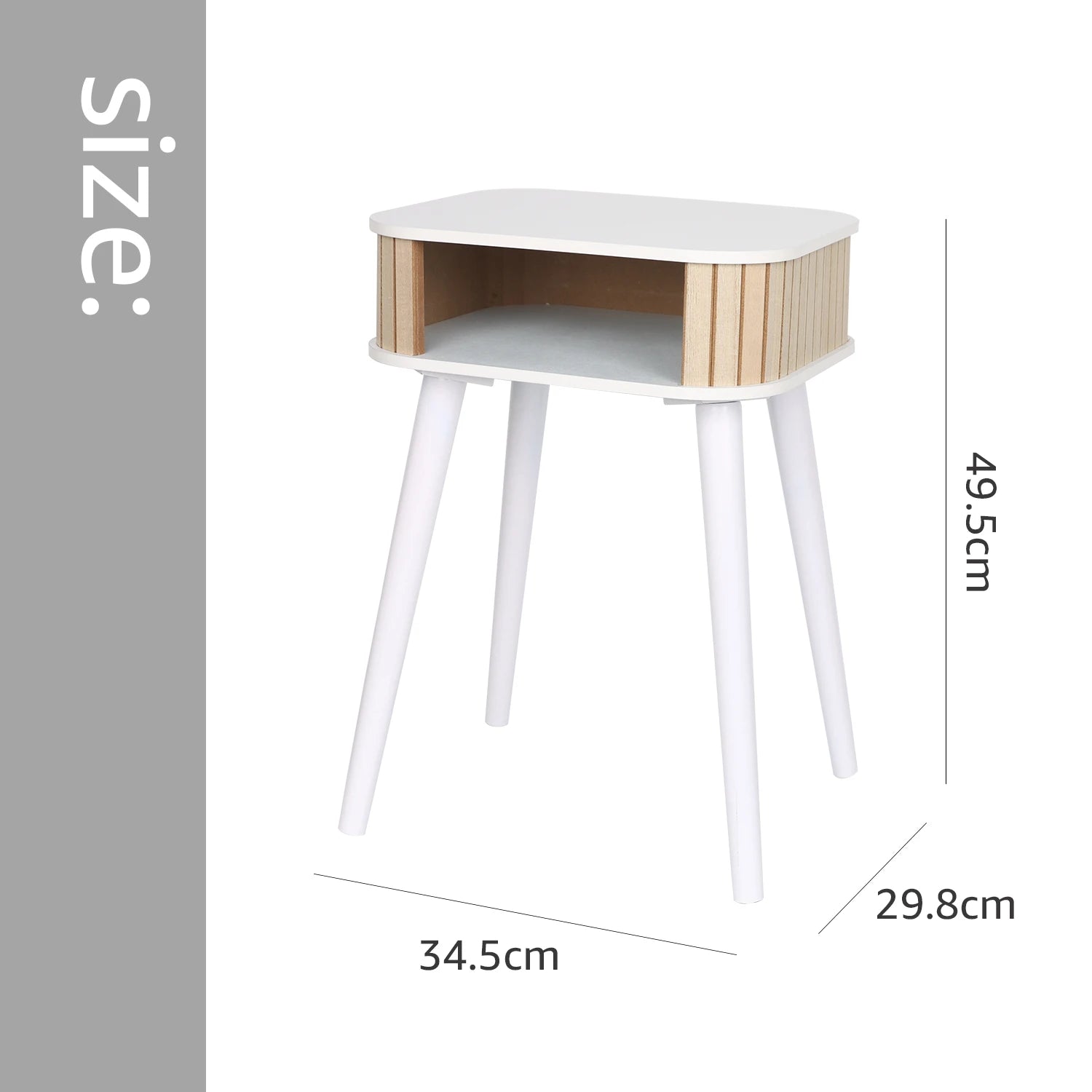 Customized Color Natural Bedroom Removable Sofa Side Table Wood Bedside Bedside Table Wooden Nightstand