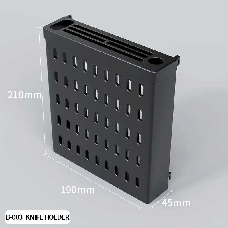 Single-Tier PP Material Plastic Desktop Organizer Space-Saving Foldable Storage Holder No-Hole Punching Feature Cabinets Shelves
