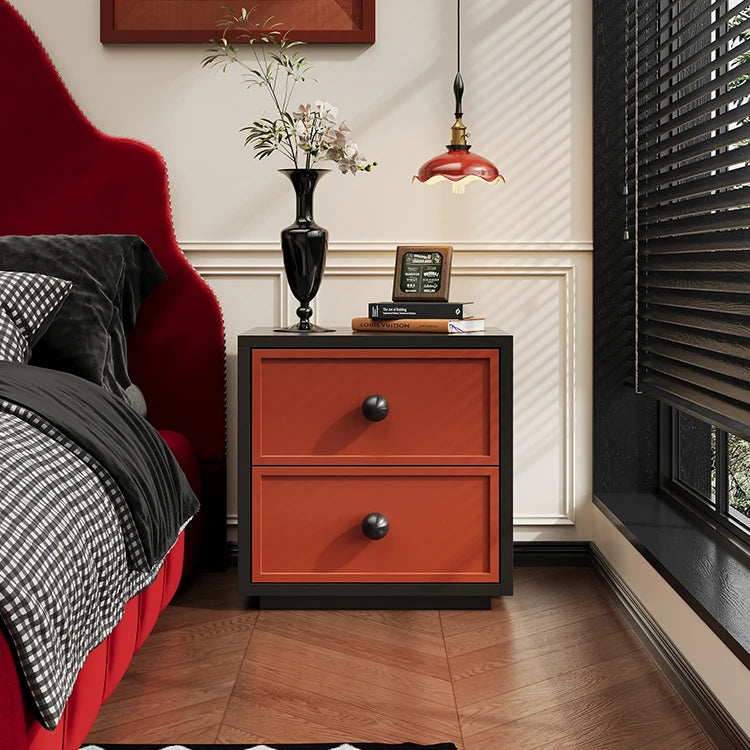 Bedroom Steel Nightstand with Anti-Rust Coating for Long Use