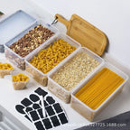 BPA Free Modern Plastic Airtight Pasta Storage Containers Clip-On Lids Large Capacity Portable for Kitchen Refrigerator Use