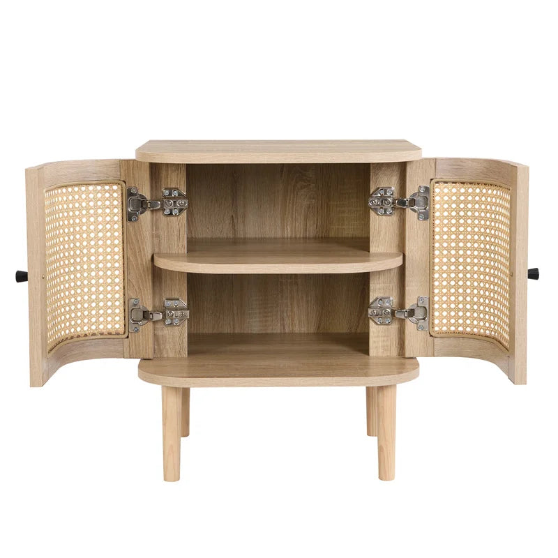 Modern Wooden Bedside Cabinet with Large Capacity Drawers for Easy Installation for Various Bedroom Storage Scenarios