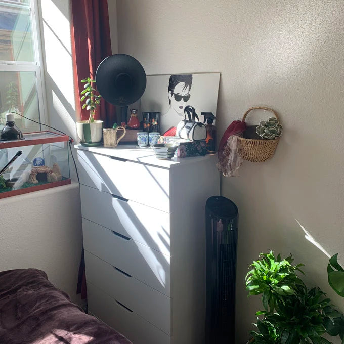 HOMEFIELD Wholesale Custom Bedroom Dresser Wood Bedside Table High Gloss 5 Drawer Chest of Drawers