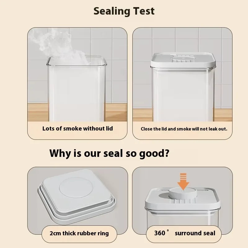 Xing You Eco-Friendly Kitchen Storage Containers Freshness Preservation Dust-Proof Moisture-Proof PP Plastic Glass Jars for