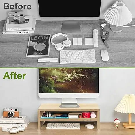 Factory Wholesale Rustic Small TV & Laptop Storage Rack Standing Type Plywood Desktop Organizer Bookshelf with Easy Installation