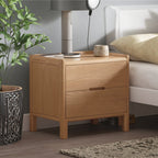Low Price Solid Oak Wood Bedside Cabinet Modern Luxury Design with 2 Drawers for Apartment Bedroom and Living Room