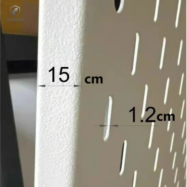 White Metal Kitchen Pegboard Organizer Wall Mounted Storage Panel with Hooks and Accessories - Rack Board for Home Space Saving