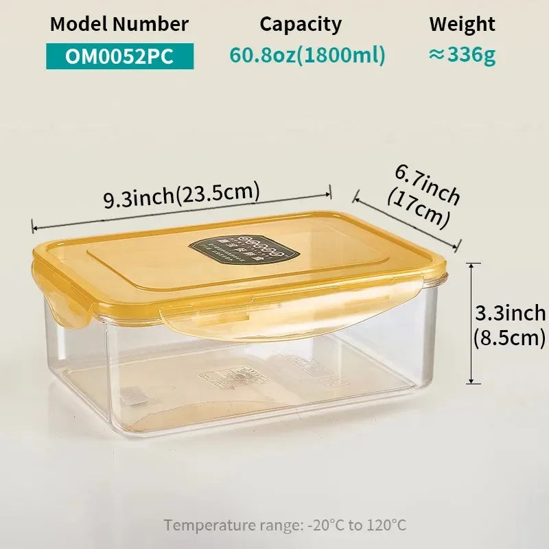 Factory Wholesale Plastic Airtight Food Storage Containers Kitchen Accessories Food Preservation Jars Fresh Keeping sealed Box