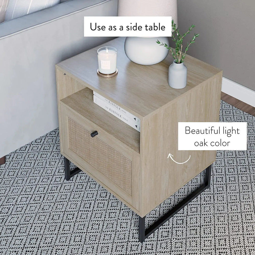 Gloss White Modern Luxury Nightstand Drawer Bedside Table for Bedroom Wholesale Furniture