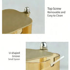 Quality Upgraded Multi-layer Rotating Plastic Spice Rack with Spoons Kitchen Condiment Storage Box Seasoning Organizer Container