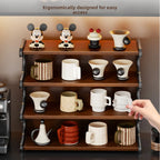 Desktop Four-tier Storage Rack for Tableware High-end Luxury Cup Holder with Multifunctional Design