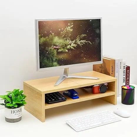 Factory Wholesale Rustic Small TV & Laptop Storage Rack Standing Type Plywood Desktop Organizer Bookshelf with Easy Installation