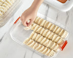 Dumpling Plastic Kitchen Storage Box Refrigerator Freezing 3 Layer Frozen Box Crisper Food Grade Stackable Food Containers
