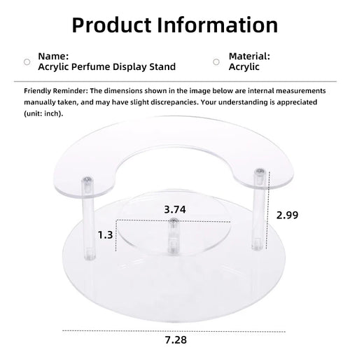 Acrylic 3-Tier Perfume Stand Organizer 4mm Display Riser for Perfume Dessert Cupcake Desktop Decoration Organize Display Stands
