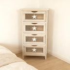 Modern Style Multi Functional Storage Cabinet Wooden with Drawers Storage Cabinet Bedside Table Storage Device
