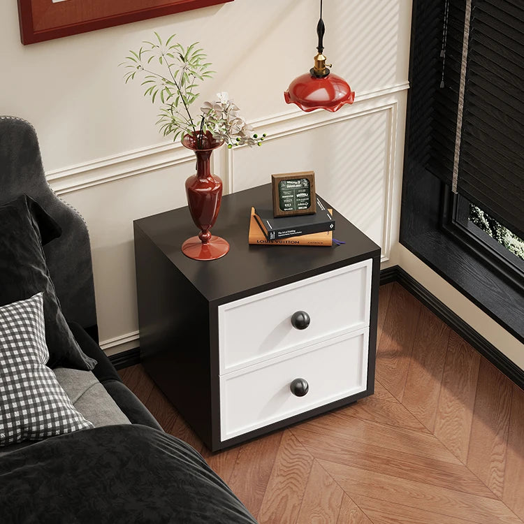 Bedroom Steel Nightstand with Anti-Rust Coating for Long Use