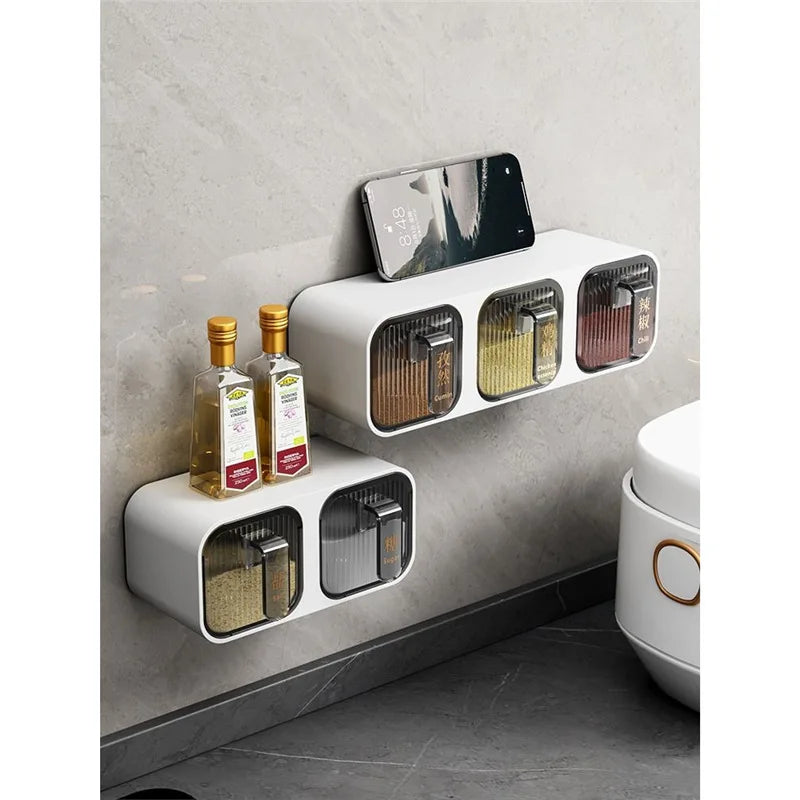 Chaozhou Wall Mounted Spice Jar Stackable Flip Top Airtight Kitchen Storage M Size Freshness Preservation