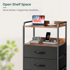 Heavy Duty 4 Tier End Table Nightstand Large Capacity Storage Bedside Table Household Storage Rack Storage Corner Cabinet