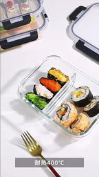 High Borosilicate Glass Baking Dish Glass Preservation Bowl Microwave Compartments Lunch Box Food Storage Container