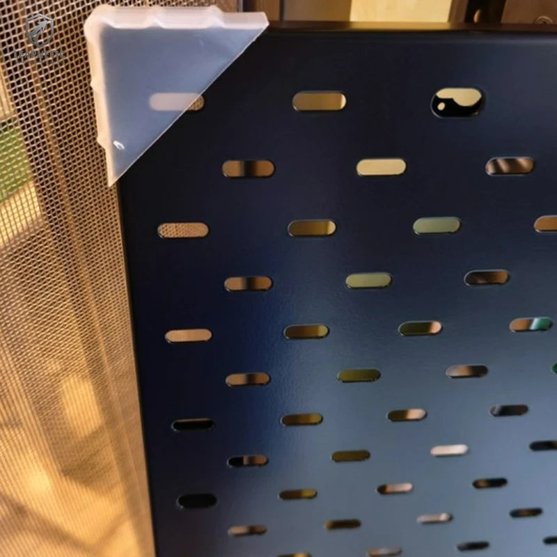 White Metal Kitchen Pegboard Organizer Wall Mounted Storage Panel with Hooks and Accessories - Rack Board for Home Space Saving