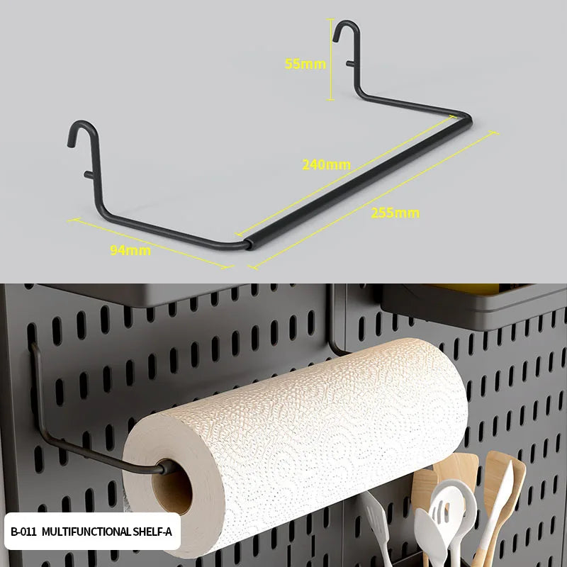 Single-Tier PP Material Plastic Desktop Organizer Space-Saving Foldable Storage Holder No-Hole Punching Feature Cabinets Shelves