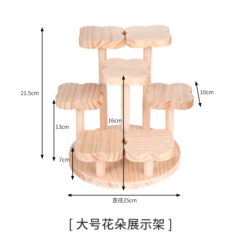 Solid Wood Lacquer Finish Modern Rectangle Multifunction 20x20x20cm Desktop Organizer Display Stand for Living Room Storage