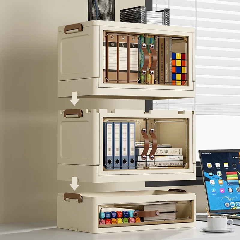 Desk Organizer, Plastic Desktop Organizer with Pencil Holder and Sticky Note Tray, Office Stationery Supplies Organizers