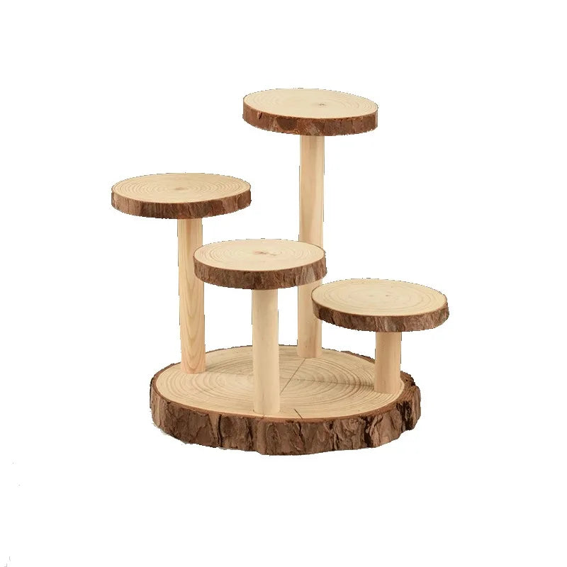 Solid Wood Lacquer Finish Modern Rectangle Multifunction 20x20x20cm Desktop Organizer Display Stand for Living Room Storage