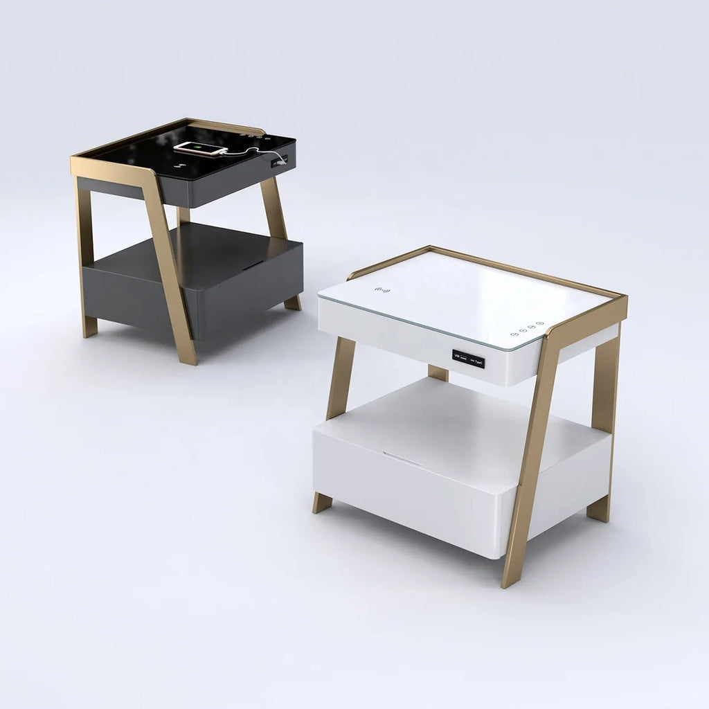 Wholesale Modern Intelligent Charging Bedside Table Multi-functional Bedside Table Side Table Drawers for Living Room Bedroom