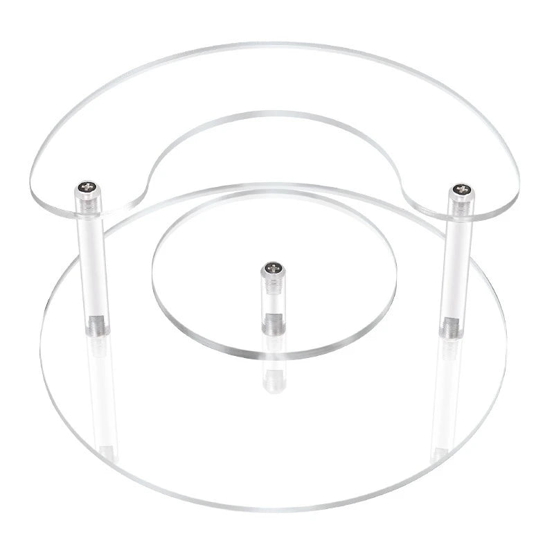 Acrylic 3-Tier Perfume Stand Organizer 4mm Display Riser for Perfume Dessert Cupcake Desktop Decoration Organize Display Stands