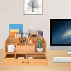 Desk Organizers with Drawer, Desk Organizers and Accessories with Pen Holder, Desktop File Organizer and Storage